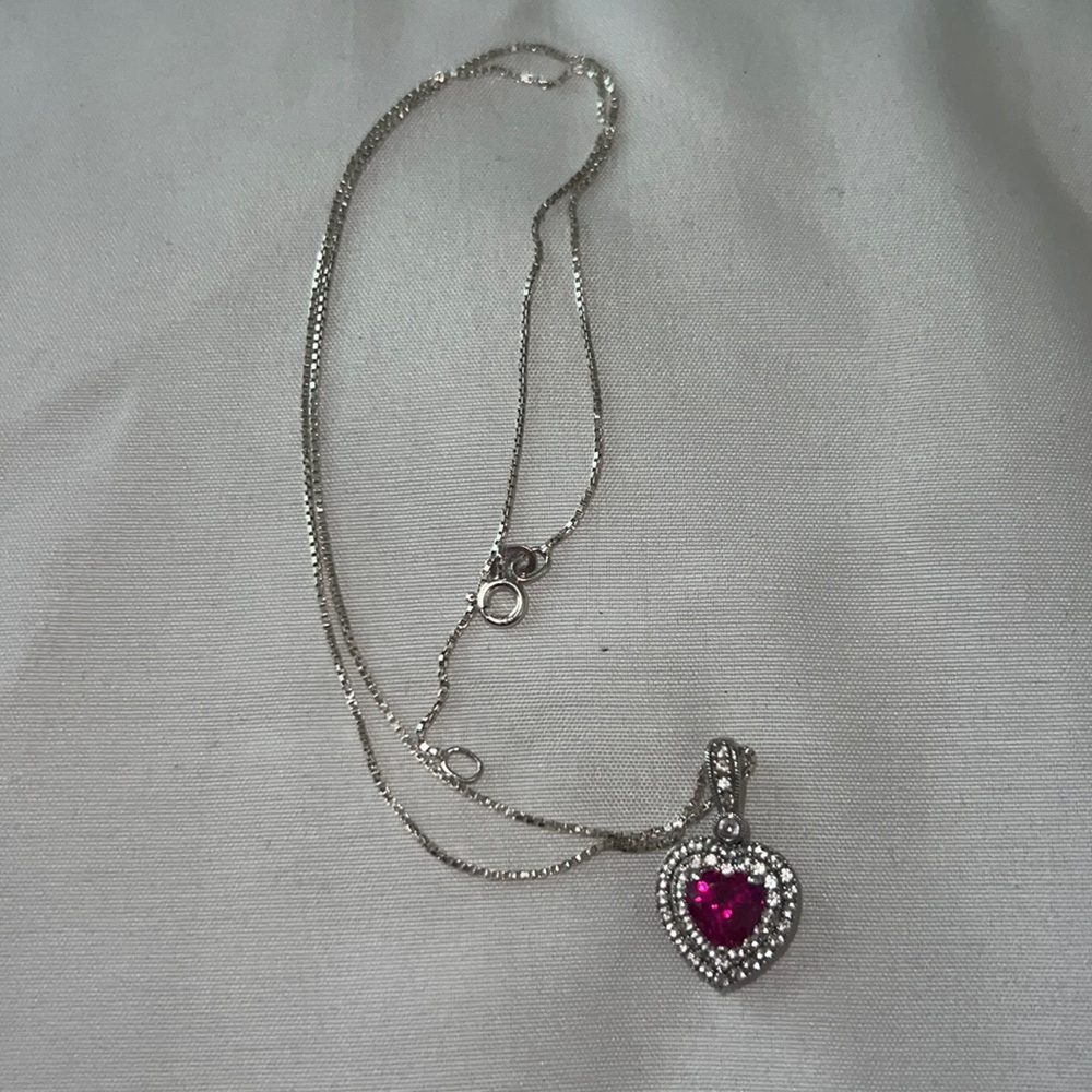 Beautiful heart pendant necklace 925 Italy